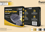 design product packaging, box and label with 3d mockup